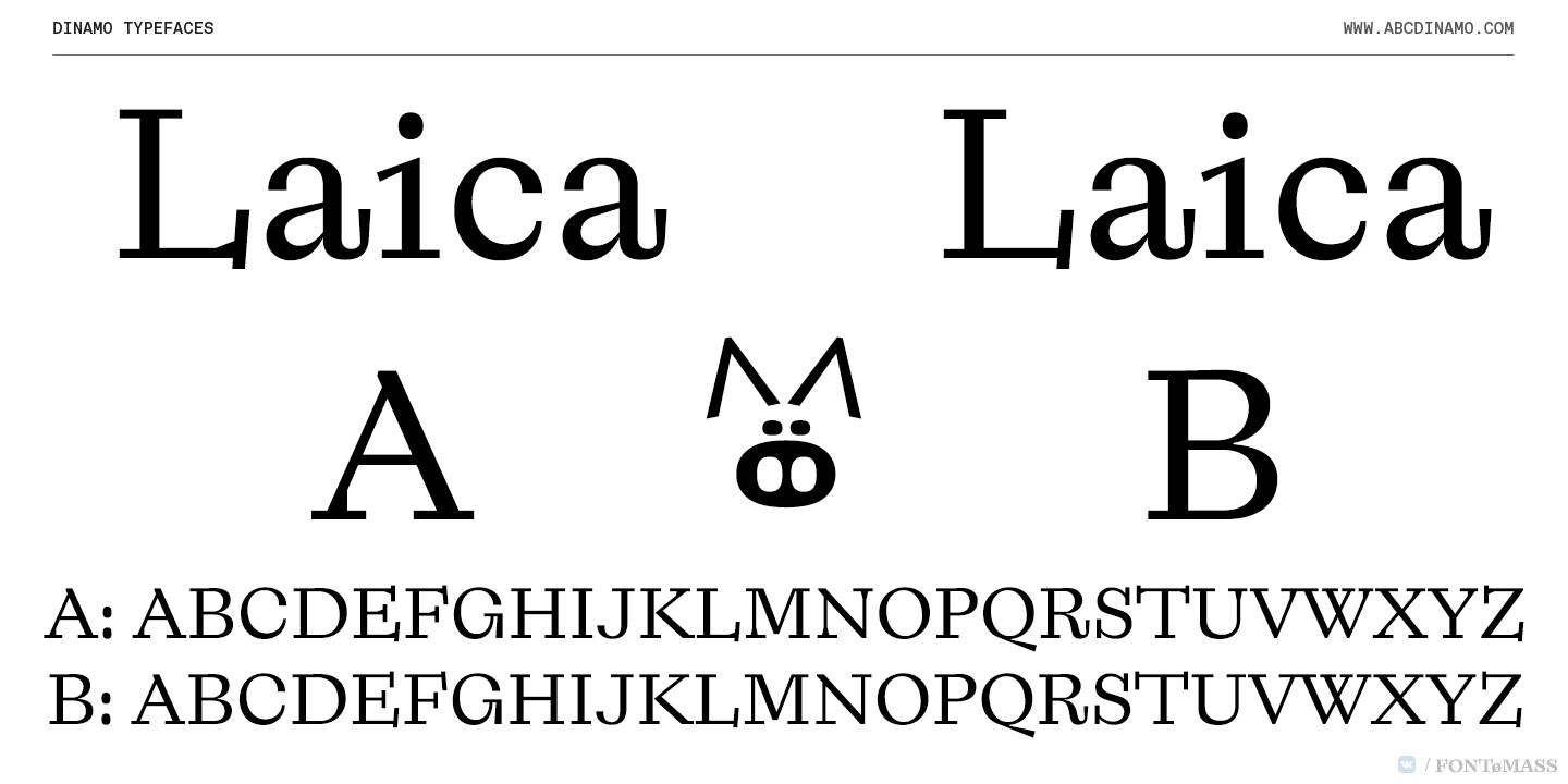 Пример шрифта Laica #1